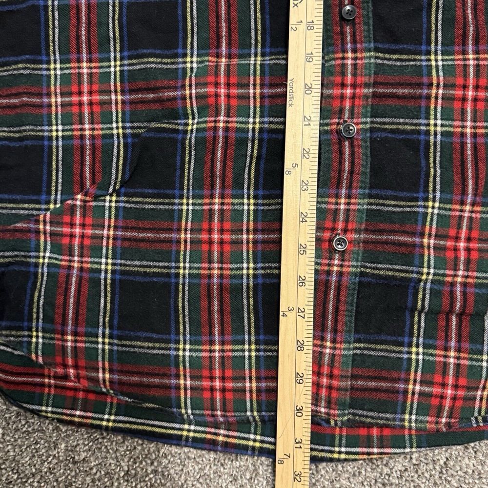 LL Bean Men's L Traditional Red‎ Plaid Long Sleeve Flannel Button Shirt - Picture 5 of 5